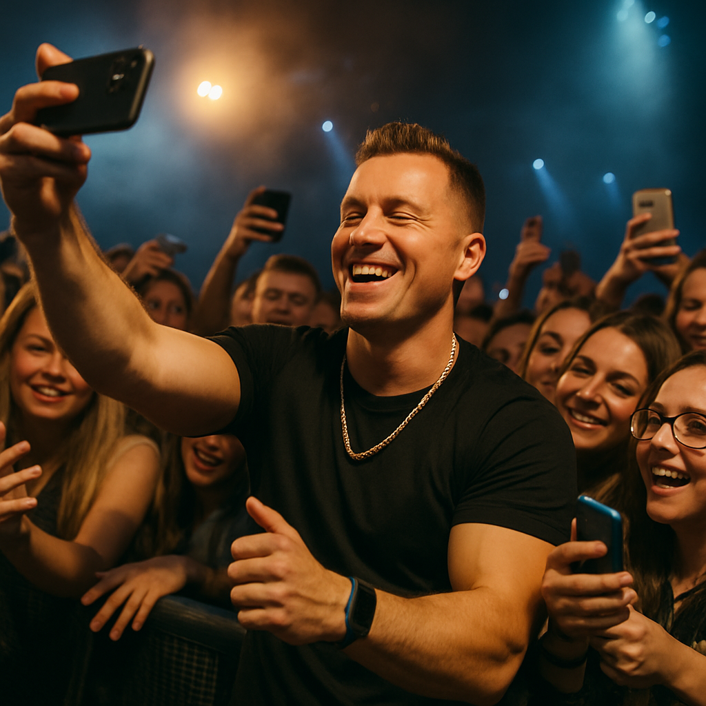 Skolim interacting with fans