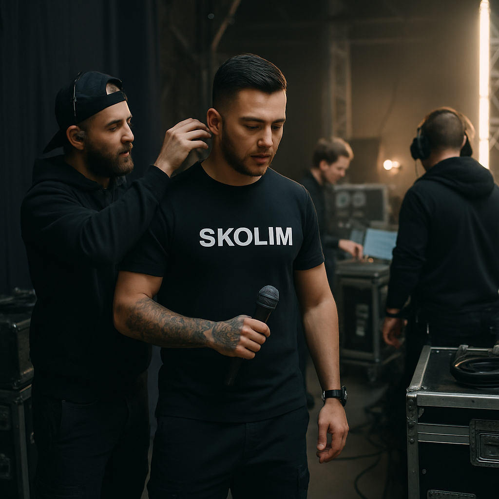 Backstage at Skolim concert