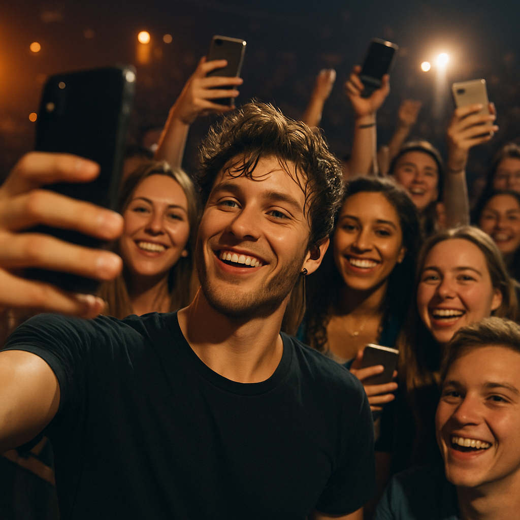 Skolim with fans